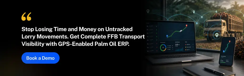 GPS Vehicle Tracking for FFB Lorries: Benefits & ROI 2 FFB Transport Visibility