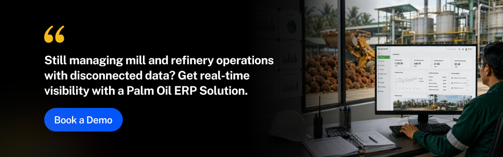 Palm Oil Inventory Management: Reducing CPO & CPKO Stock Losses 2 Palm Oil ERP in mills and operational